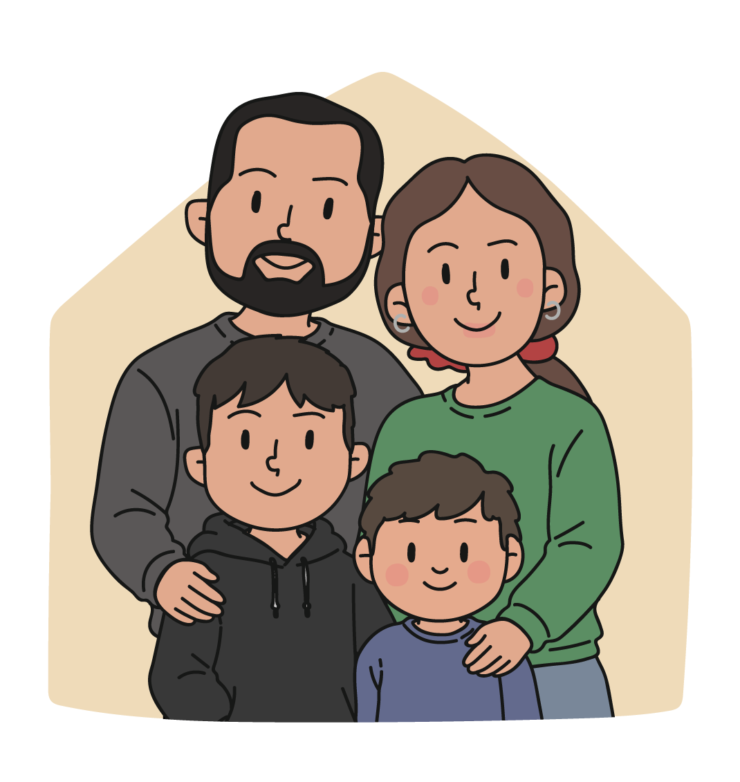 Ilustracion personalizada familiar
