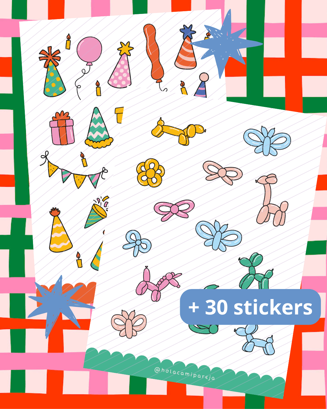 Pack de Stickers Cumpleañeros Imprimible